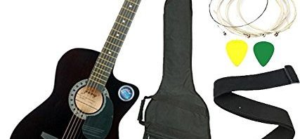 Jixing JXNG 6 Strings Acoustic Guitar (Black)