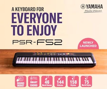 Yamaha 61 keys Portable Keyboard PSR-F52 Info